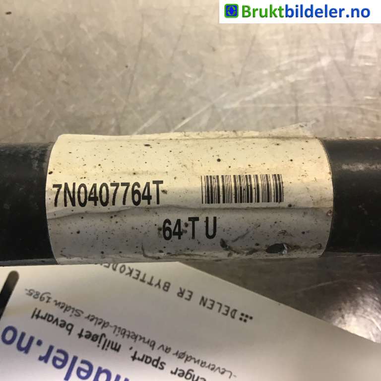 Drivaksel høyre foran til VW Sharan 2010-->> (Type II)  (VOLKSWAGEN|7N0 407 764 T|)
