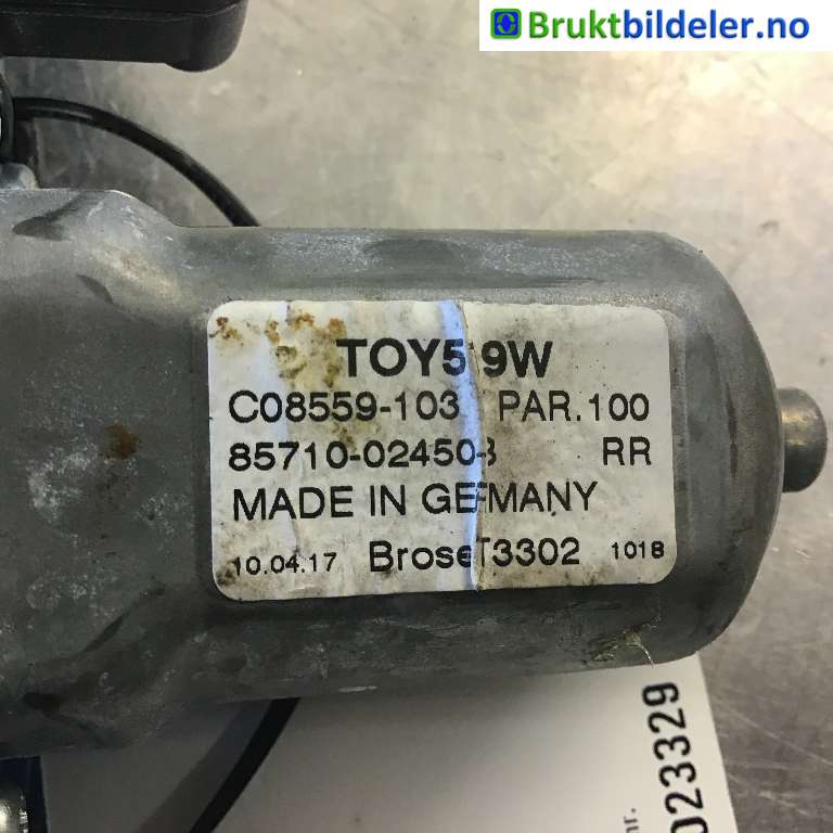 Ruteheis venstre bak til Toyota Auris 2015-2019 (Type II, Fase 2)  (TOYOTA|85701-02010|961920-101|)