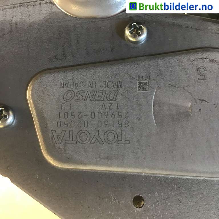 Viskermotor bakrute til Toyota Auris 2015-2019 (Type II, Fase 2)  (TOYOTA|85130-02050|259600-2501|)