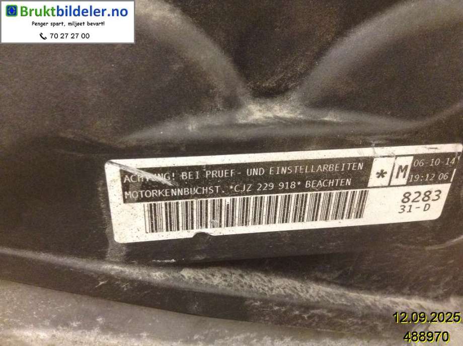 Motor bensin til VW Polo 2014-2017 (Type V, Fase 2)  (VOLKSWAGEN||CJZC)