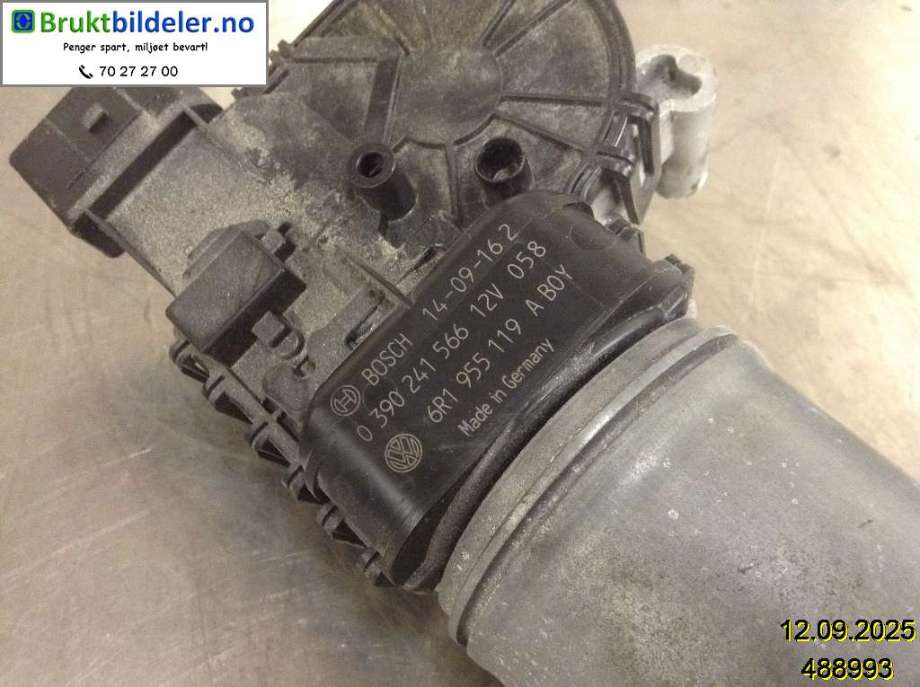 Viskermotor frontrute til VW Polo 2014-2017 (Type V, Fase 2)  (VOLKSWAGEN|6R1 955 119 A|0 390 241 566|)
