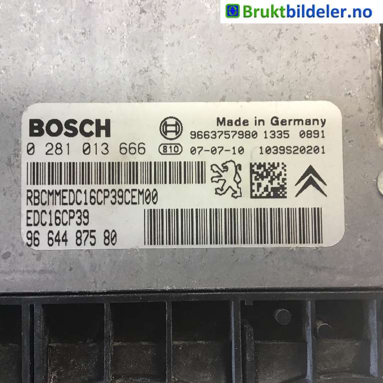 Styreenhet motor til Mitsubishi Outlander 2007-2010 (Type II, Fase 1)  (MITSUBISHI|1860B016|0 281 013 666|96 644 875 80)