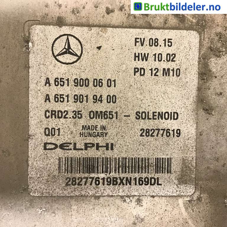 Styreenhet motor til Mercedes Sprinter 2013-2018 (Fase 2) (906) (906) (MERCEDES|A 651 900 06 01|28277619|)
