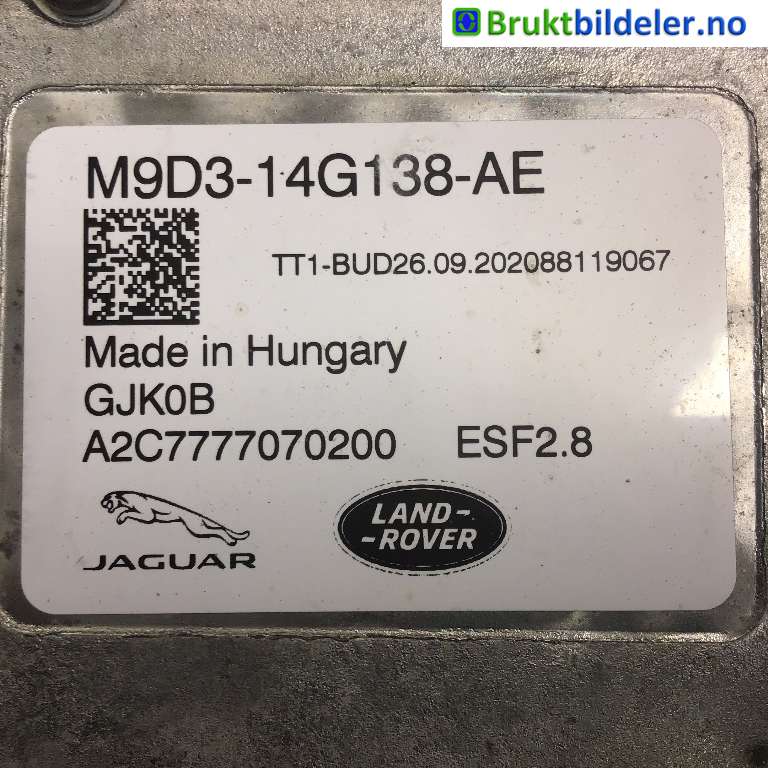 Inverter elbil til Jaguar I-PACE 2018-->>  (JAGUAR|T4K16154|A2C7777070200|M9D3-14G138-AE)