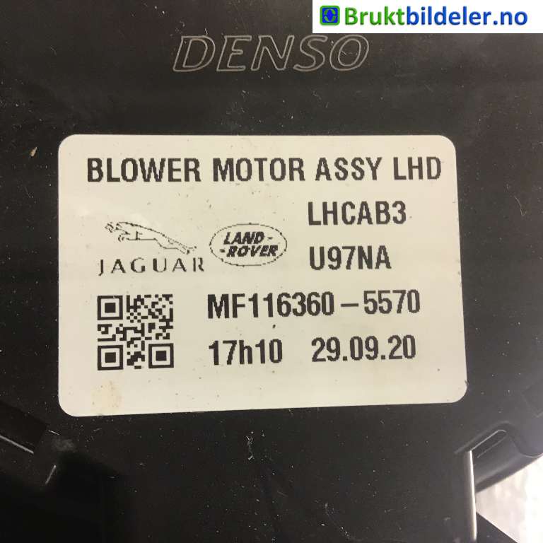 Varmeapparat motor til Jaguar I-PACE 2018-->>  (JAGUAR|J9D1132|MF116360-5570|J9D318456AA)