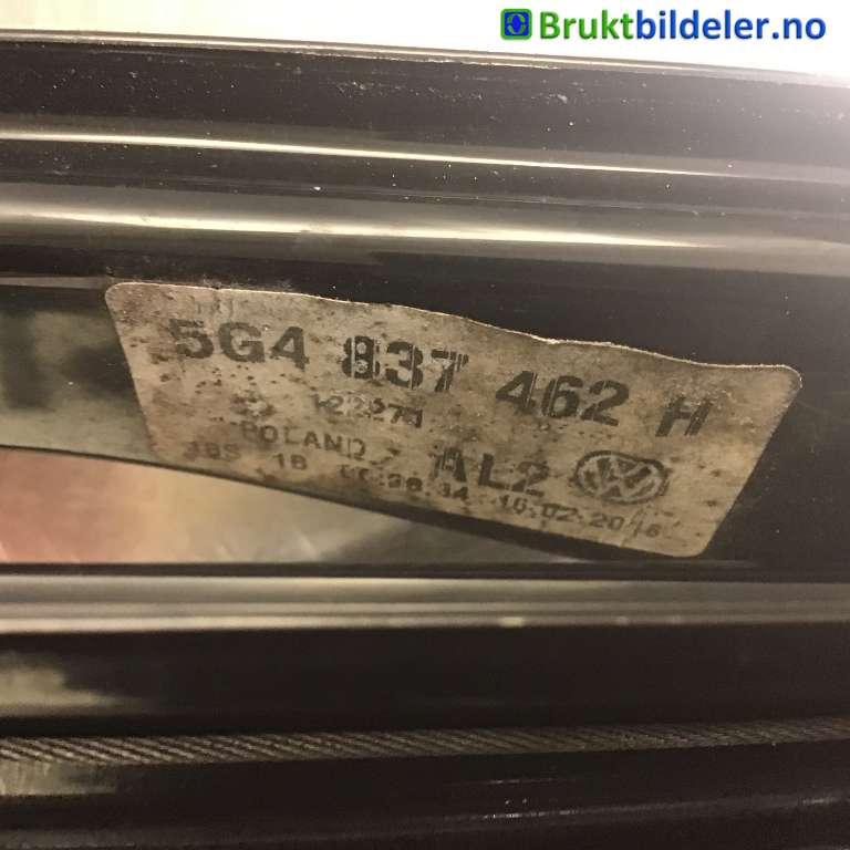 Ruteheis til VW e-Golf 2014-2017 (Fase 1)  (VOLKSWAGEN|5G4 837 462 H|)