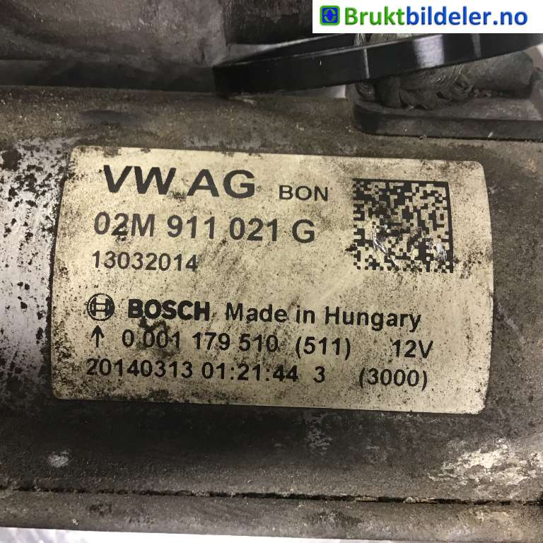 Starter til VW E-Up 2013-2019  (VOLKSWAGEN|02M 911 021 G|0 001 179 510 (511)|)