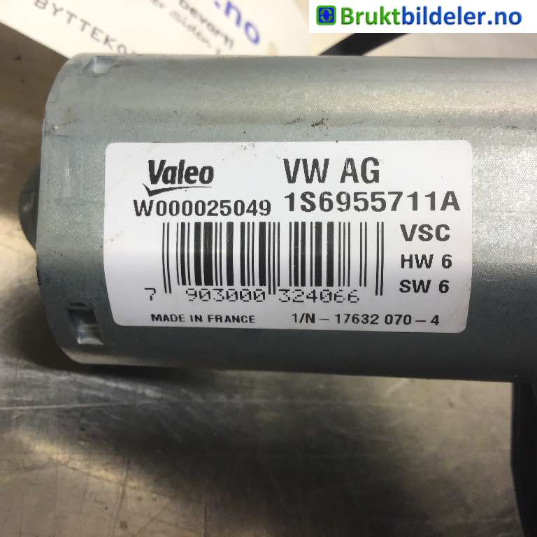 Viskermotor bakrute til VW E-Up 2013-2019  (VOLKSWAGEN|1S6955711A|W000025049|)