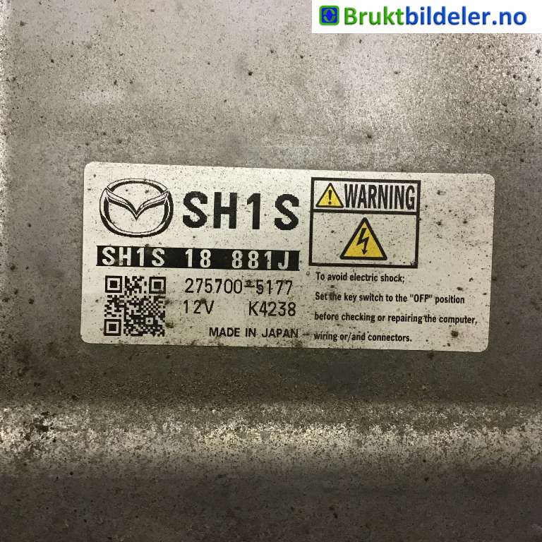 Styreenhet motor til Mazda 6 2013-2015 (Type III, Fase 1)  (MAZDA|SH1S18881J|275700-5177|)