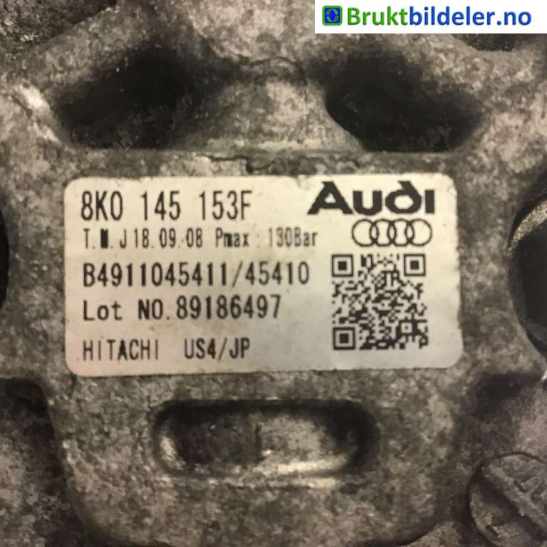 Servo pumpe mekanisk til Audi A4 2007-2014 (Type IV) (B8) (B8) (AUDI|8K0 145 153 F|89186497|)