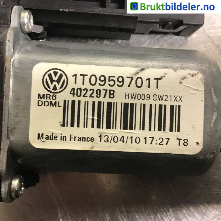 Ruteheis venstre foran til VW Touran 2007-2010 (Type I, Fase 2)  (VOLKSWAGEN|1T0 959 701 T|402297B|5K0 959 793)