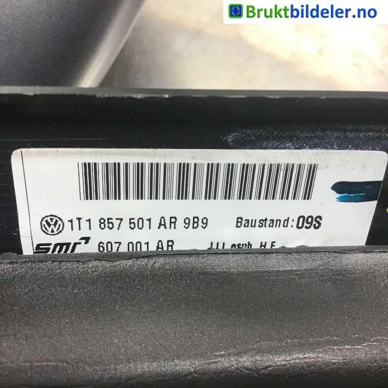 Speil venstre til VW Touran 2007-2010 (Type I, Fase 2)  (VOLKSWAGEN|1T0 857 501 AR|607001AR|)