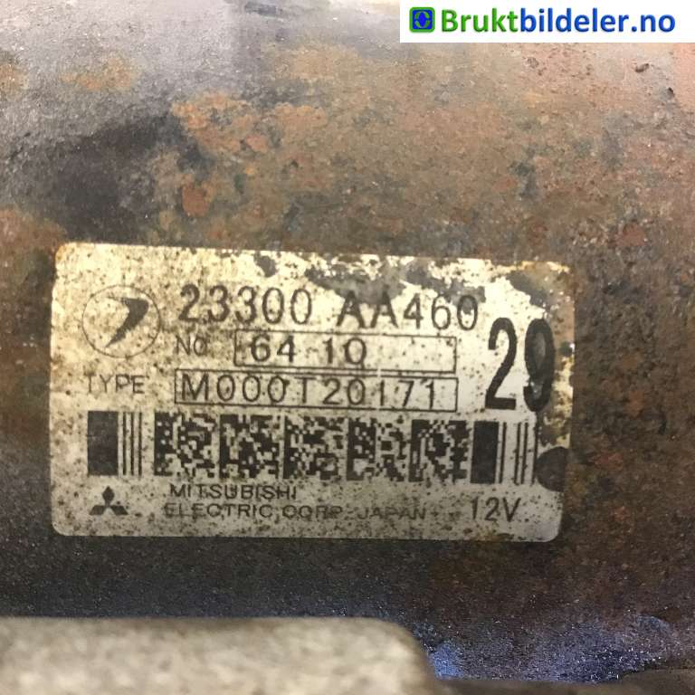 Starter til Subaru Outback 2007-2009 (Type III, Fase 2)  (SUBARU|23300AA460|M000T20171|)