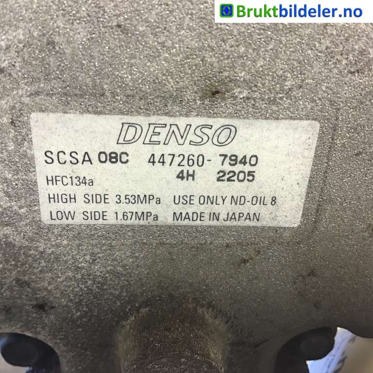 Aircondition kompressor til Subaru Outback 2007-2009 (Type III, Fase 2)  (SUBARU|73111AG030|447260-7940|)