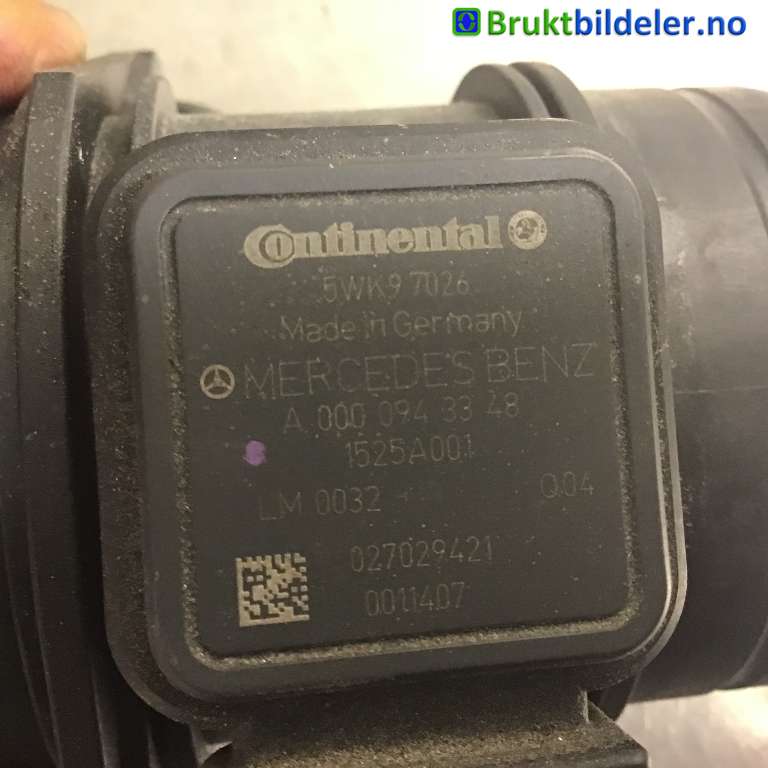 Luftmengde/luftmassemåler til Mercedes B-Klasse 2008-2011 (Fase 2) (W245) (W245) (MERCEDES|A 000 094 33 48|1525A001|)