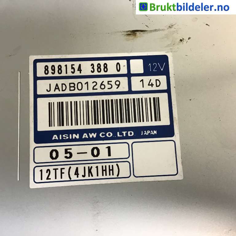 Styreenhet girkasse til Isuzu D-Max 2012-2017 (Type II, Fase 1)  (ISUZU|8981543880|12TF(4JK1HH)|JADB012659 14D)