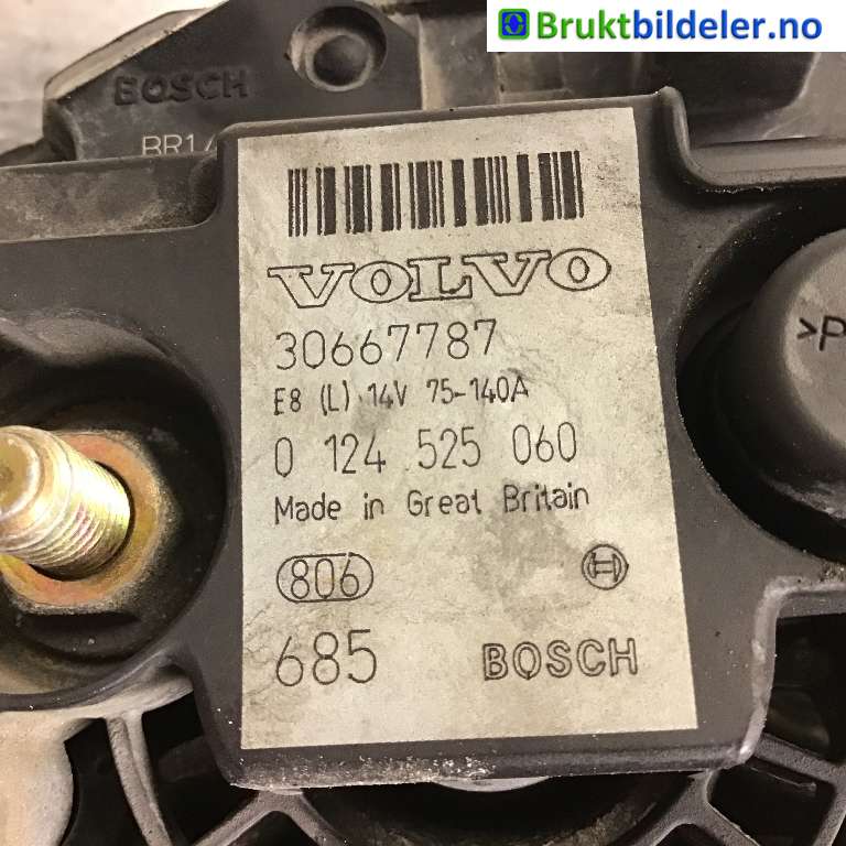 Dynamo til Volvo XC90 2007-2014 (Type I, Fase 2)  (VOLVO|30667787|0 124 525 060|)