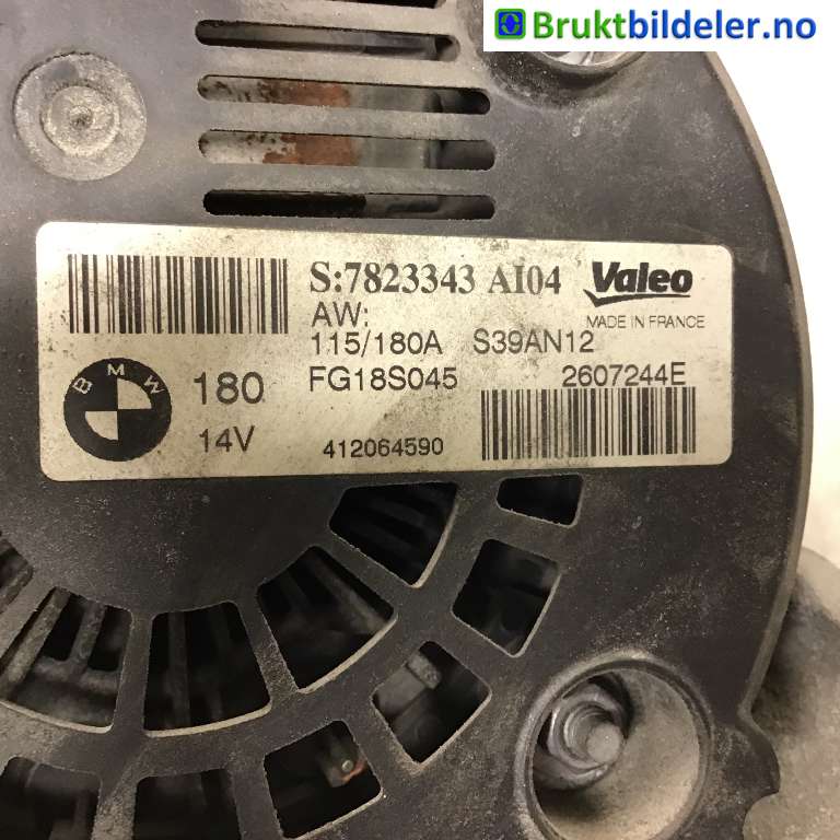 Dynamo til BMW 1-Serie 2011-2015 (Fase 1) (F20/F21) (F20/F21) (BMW|12 31 7 823 343|2607244E|FG18S045)