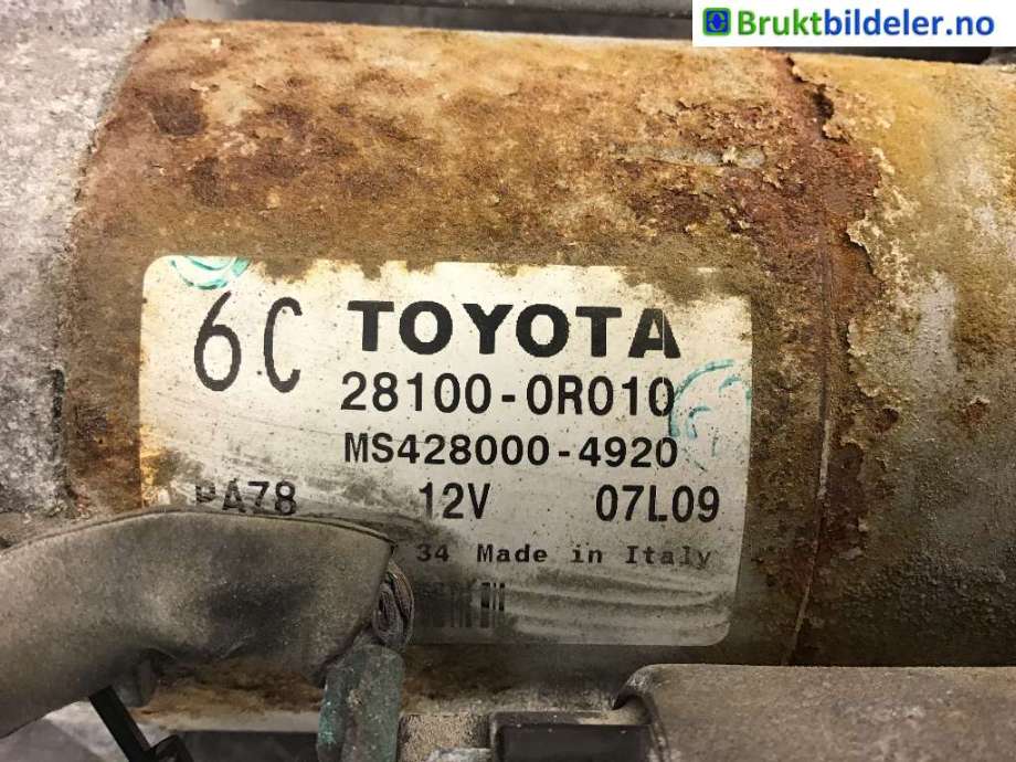 Starter diesel til Toyota Avensis 2009-2015 (Type III, Fase 1)  (TOYOTA|28100-0R010|MS428000-4920|)
