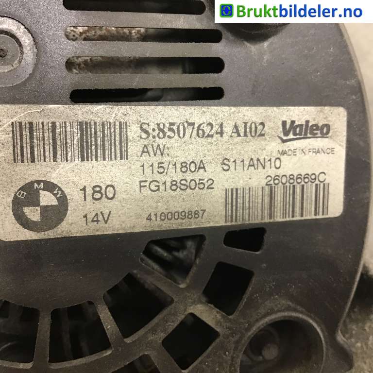 Dynamo til BMW 3-Serie 2005-2011 (E90/E91/E92/E93) (E90/E91/E92/E93) (BMW|12 31 8 507 624|2608669C|FG18S052)