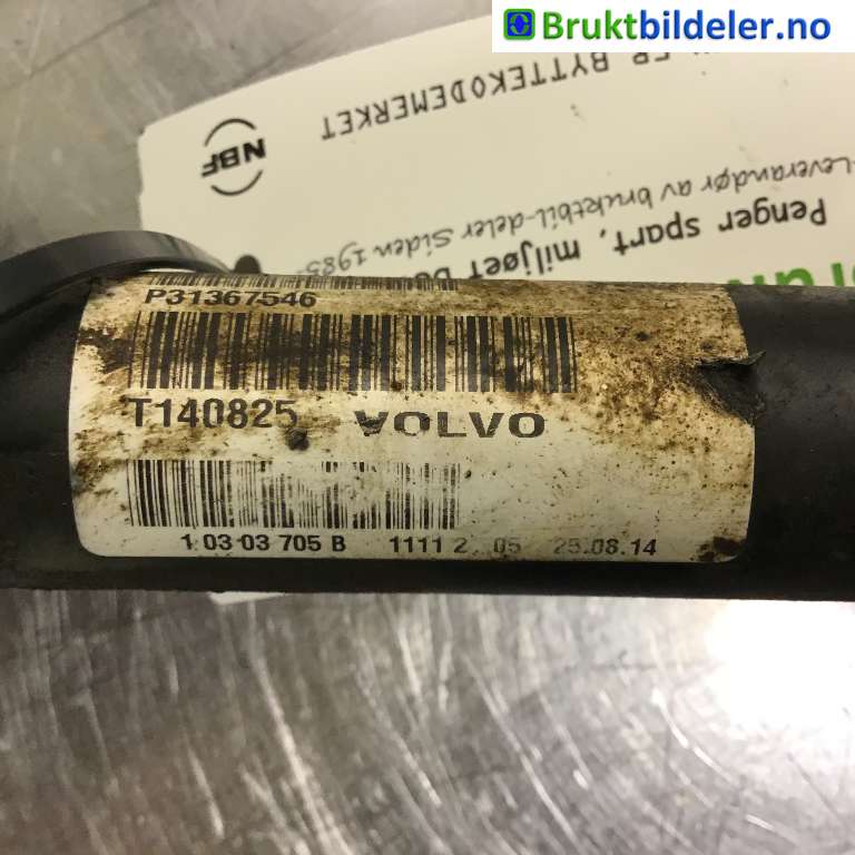 Drivaksel høyre foran, elbil til Volvo V60/V60 CC 2013-2018 (Type I, Fase 2)  (VOLVO|31367546|1 03 03 705 B|T140825)