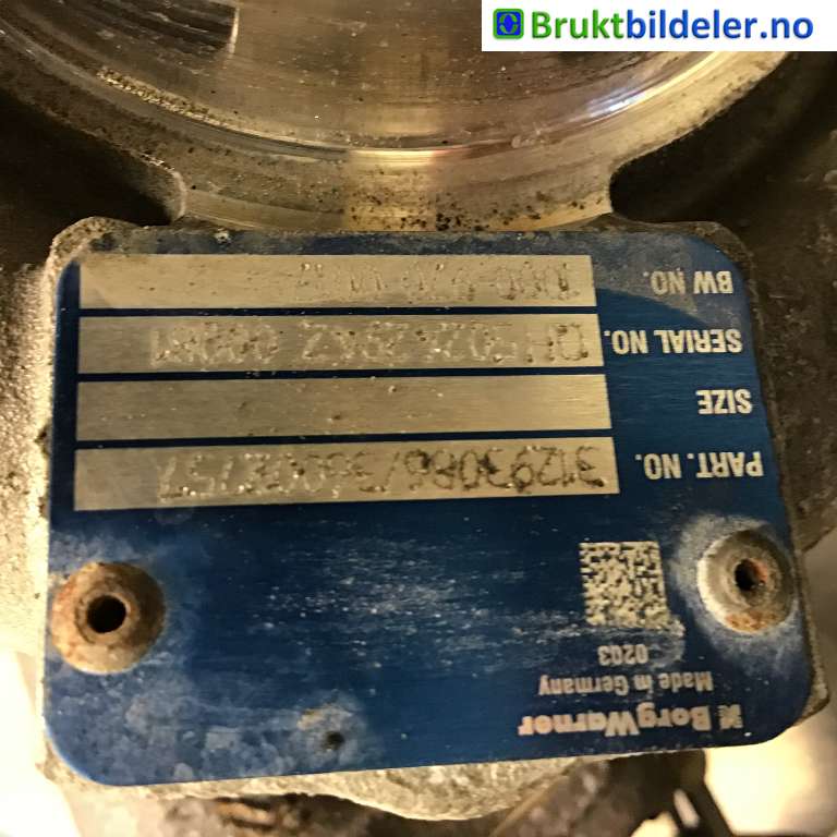 Turbo til Volvo V60/V60 CC 2013-2018 (Type I, Fase 2)  (VOLVO|31293086|1000 970 0017|36002757)