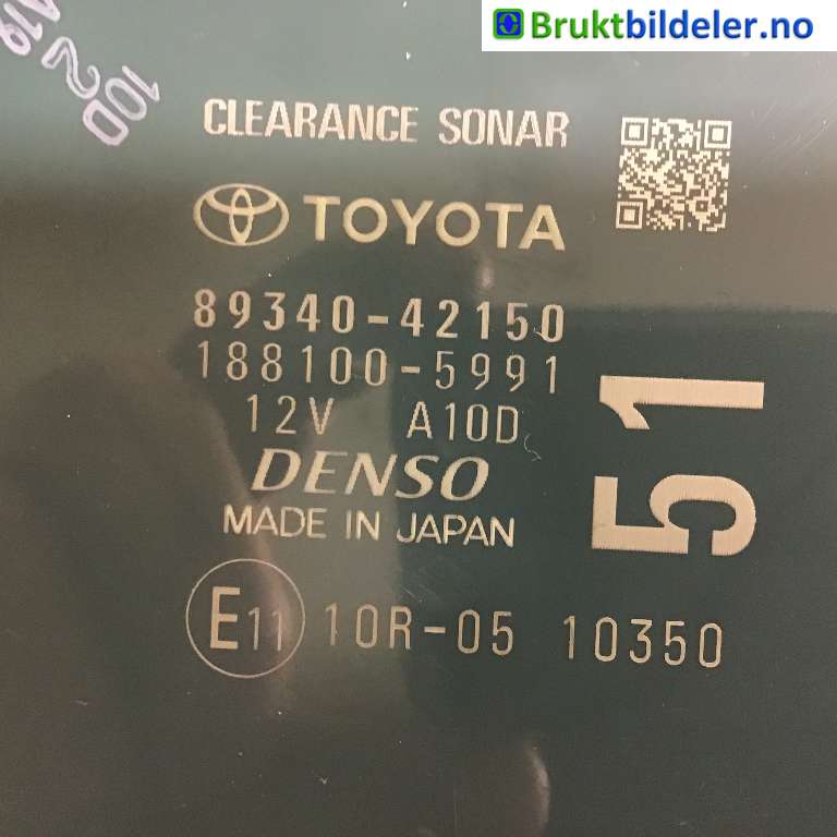 Styreenhet parkering til Toyota RAV4 2019-->> (Type V)  (TOYOTA|89340-42150|188100-5991|)