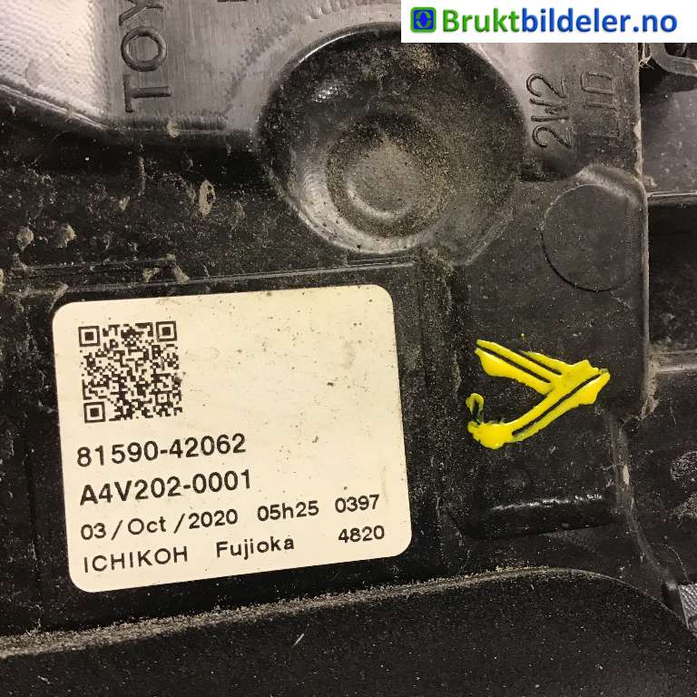 Baklykt venstre indre til Toyota RAV4 2019-->> (Type V)  (TOYOTA|81590-42062|A4V202-0001|)