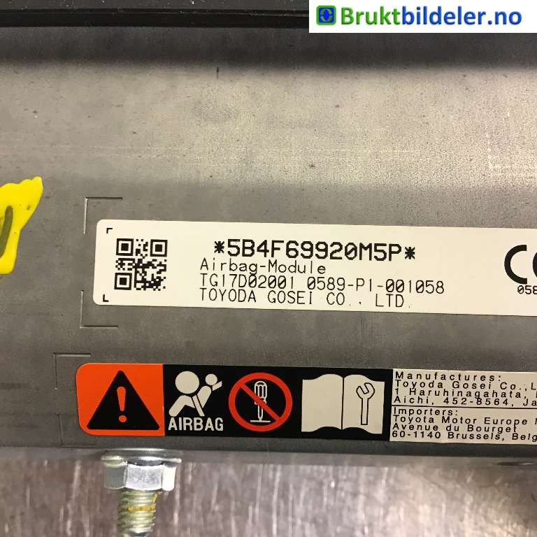 Airbag passasjer til Toyota RAV4 2019-->> (Type V)  (TOYOTA|7390042050C0|TG17D02001|)