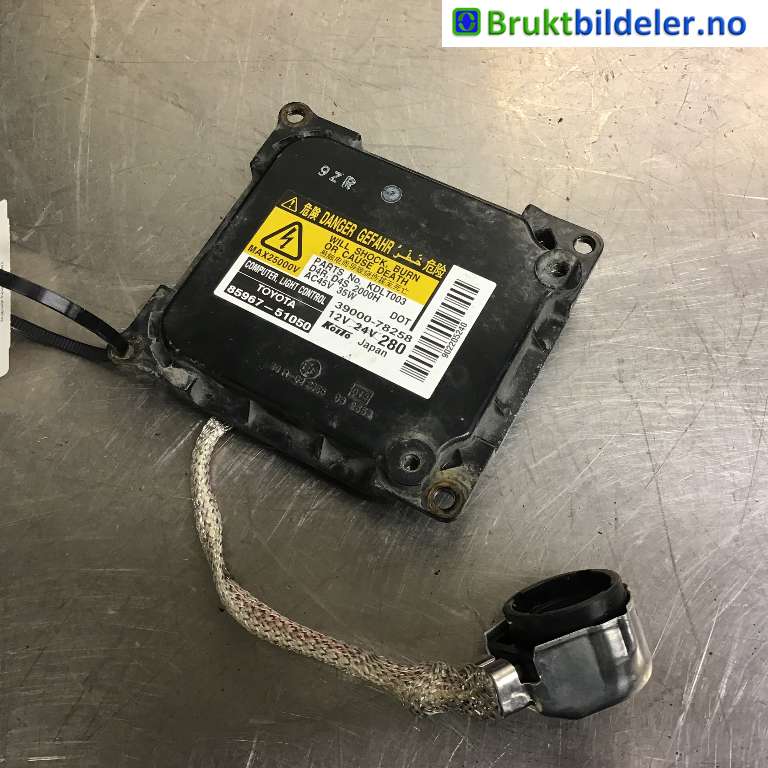 Styreenhet xenon/ballast til Toyota Avensis 2009-2015 (Type III, Fase 1)  (TOYOTA|85967-51050|39000-78258|)