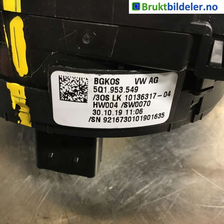 Airbag slepering til Audi A1 2018-->> (Type II)  (AUDI|5Q1 953 549|30S LK 10136317-04|)