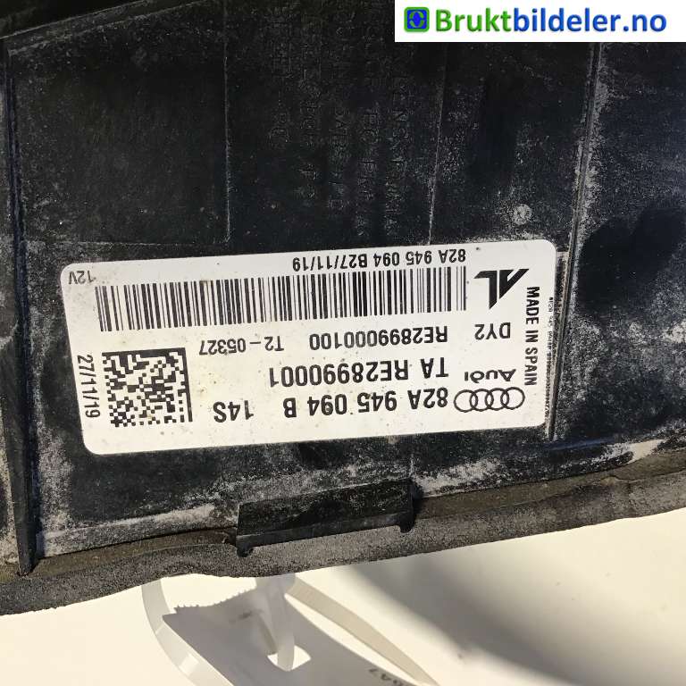 Baklykt høyre indre til Audi A1 2018-->> (Type II)  (AUDI|82A 945 094 B|RE28990001|)