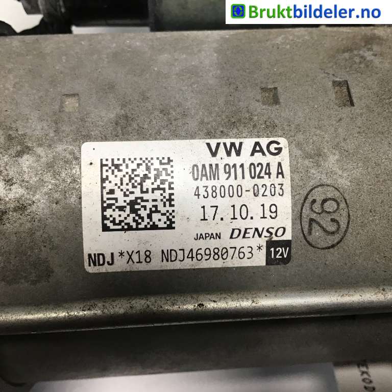 Starter til Audi A1 2018-->> (Type II)  (AUDI|0AM 911 024 A|438000-0203|)