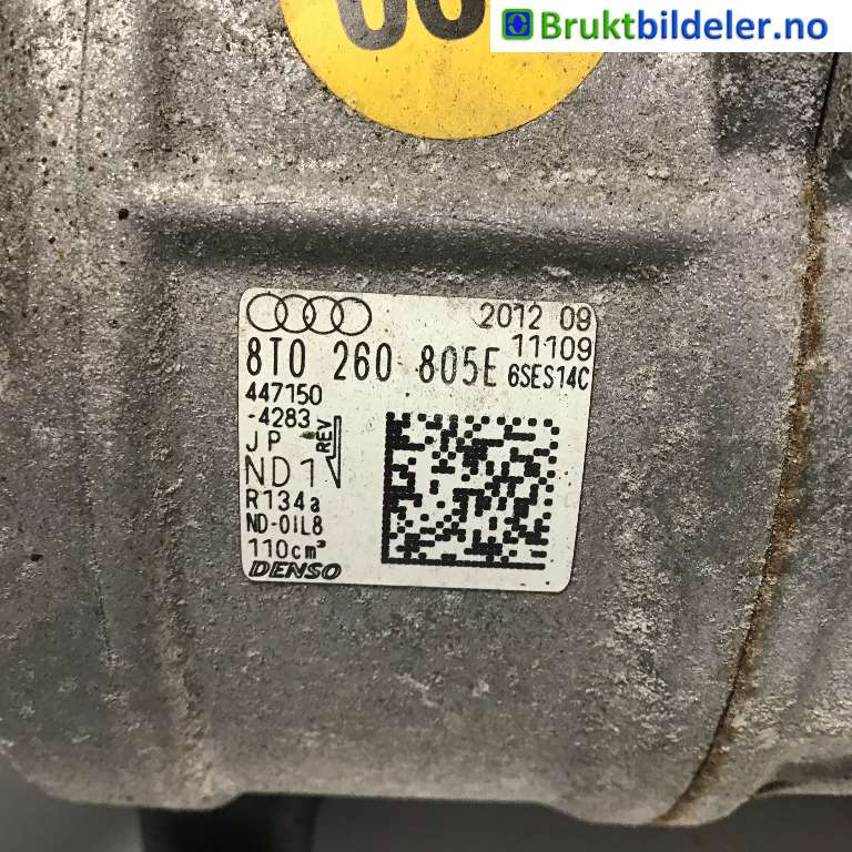 Aircondition kompressor til Audi A5 2007-2016 (Type I) (AUDIA5 SPORTBACK|8T0 260 805 E|447150-4283|)