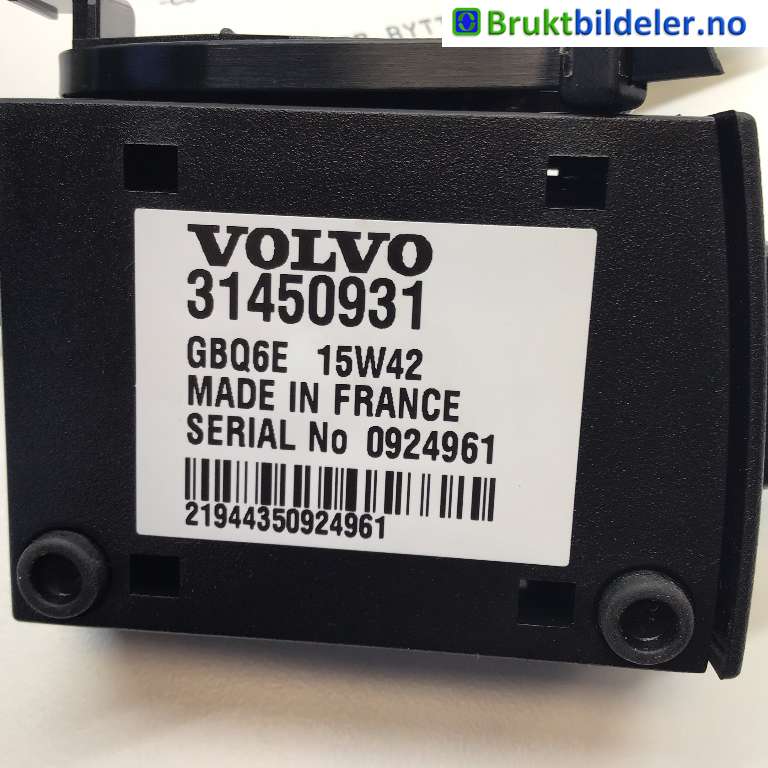 Dashbord telefon til Volvo S60 2014-2019 (Type II, Fase 2)  (VOLVO|31450931|0924961|)