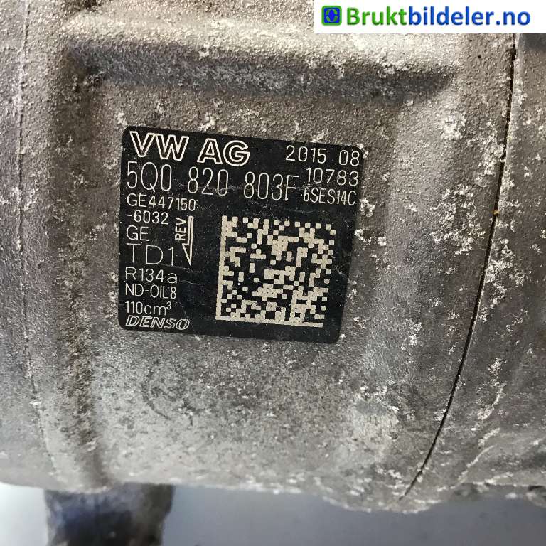 Aircondition kompressor til Škoda Octavia 2013-2016 (Type III, Fase 1) (SKODA|5Q0 820 803 F|GE447150-6032|)