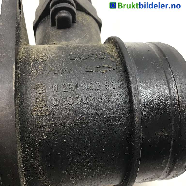 Luftmengde/luftmassemåler til VW Touran 2007-2010 (Type I, Fase 2) (VOLKSWAGEN|038 906 461 B|0 261 002 531|)