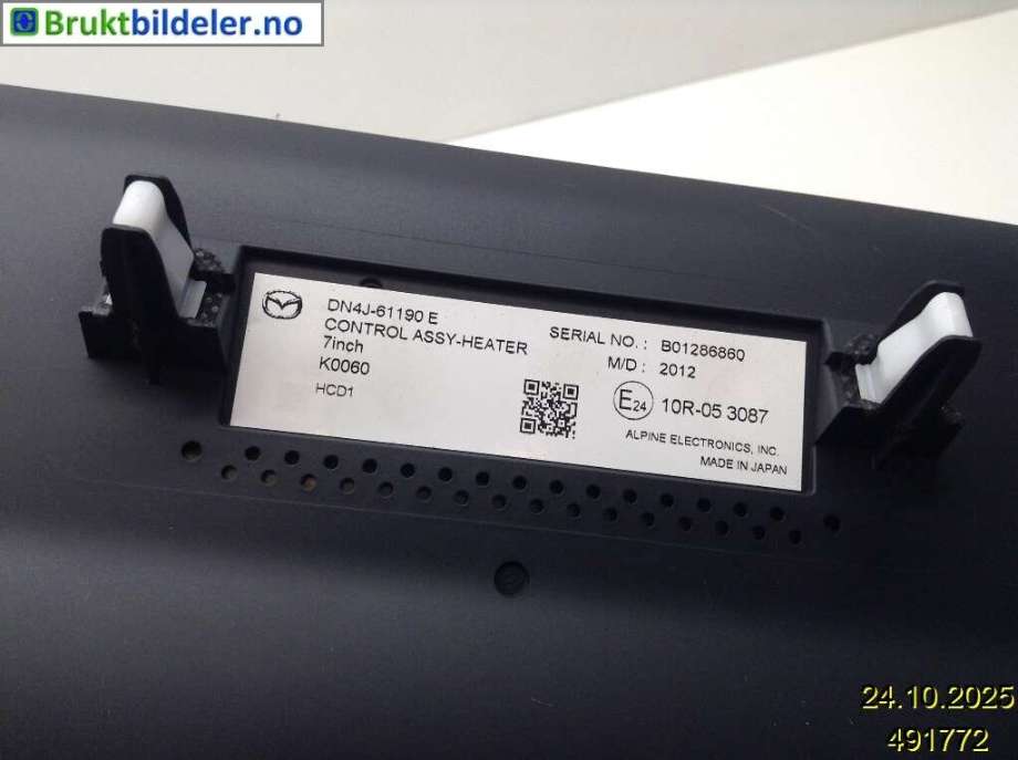 Varmeapparat betjening til Mazda MX-30 2020-->>  (MAZDA|DN4J-61-190E|)