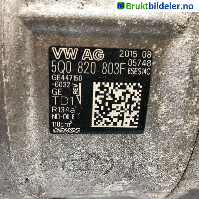 Aircondition kompressor til VW Transporter / Caravelle 2015-2019 (T6) (T6) (VOLKSWAGEN|5Q0 820 803 F|GE447150-6032|)