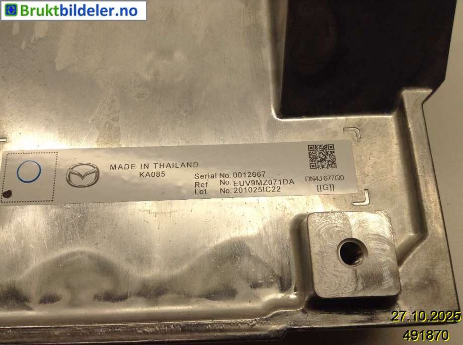 Styreenhet batteri til Mazda MX-30 2020-->>  (MAZDA|DN4J-677G0|)
