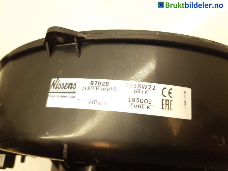 Varmeapparat motor til Škoda Fabia 2010-2014 (Type II, Fase 2) (SKODA|6Q1 819 015 J|87028|)