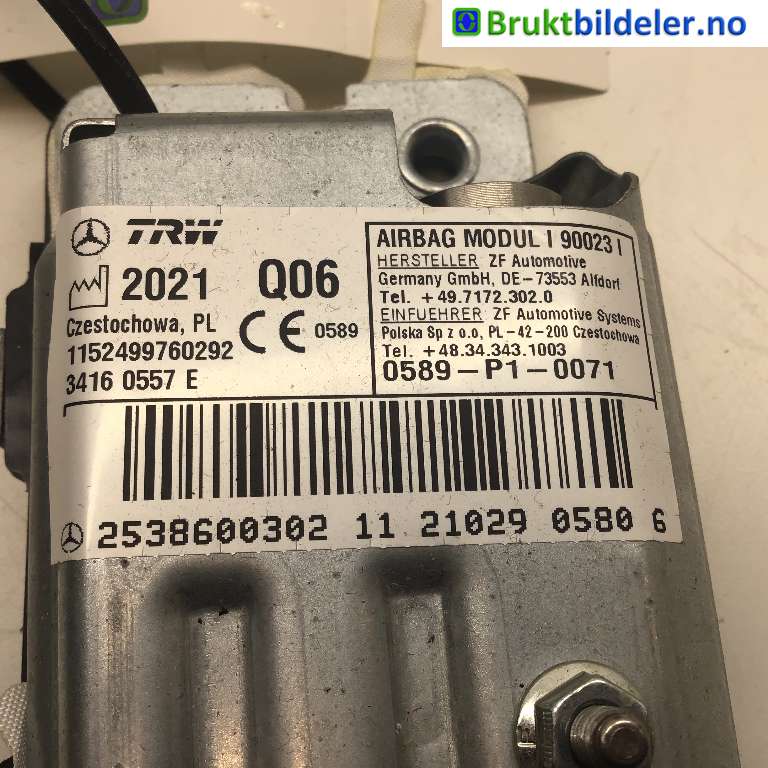 Airbag kne til Mercedes EQC 2019-->>  (MERCEDES|A 253 860 03 02|3416 0557 E|)