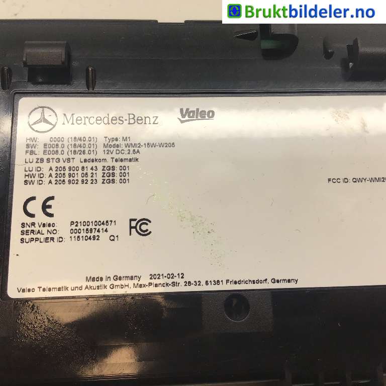 Diverse deler til Mercedes EQC 2019-->> (MERCEDES|A 205 900 81 43|P21001004571|)