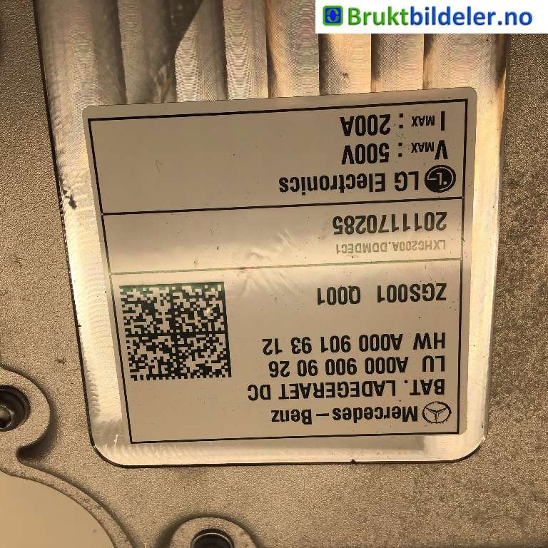 Batterilader kabel til Mercedes EQC 2019-->>  (MERCEDES|A 000 900 90 26|2011170285|ZGS001 Q001)