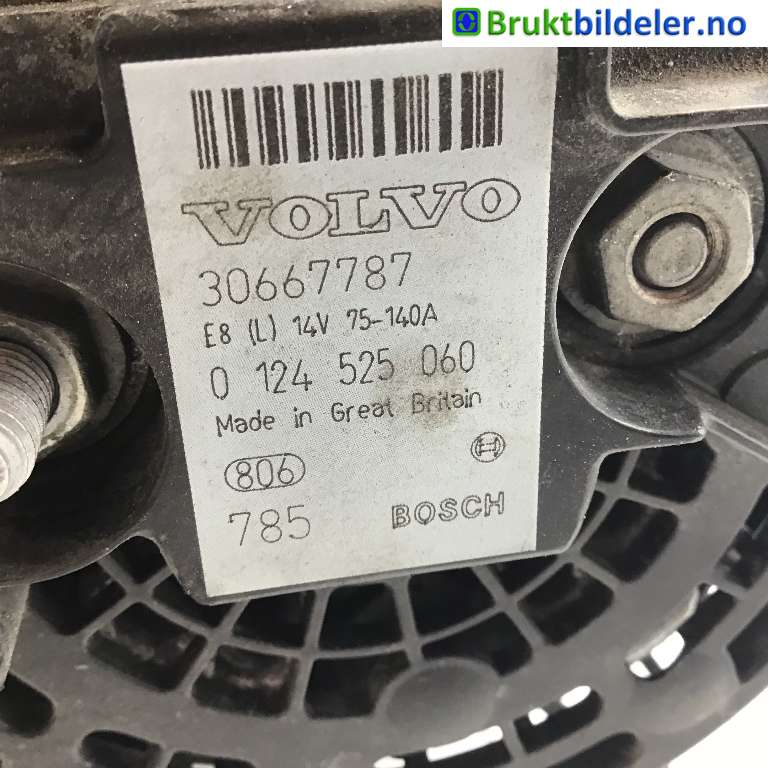 Dynamo til Volvo V70 2005-2007 (Type II, Fase 2)  (VOLVO|30667787|0 124 525 060|)