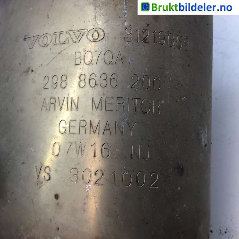 Katalysator til Volvo V70 2005-2007 (Type II, Fase 2) (VOLVO|31219052|298 8636 200|)