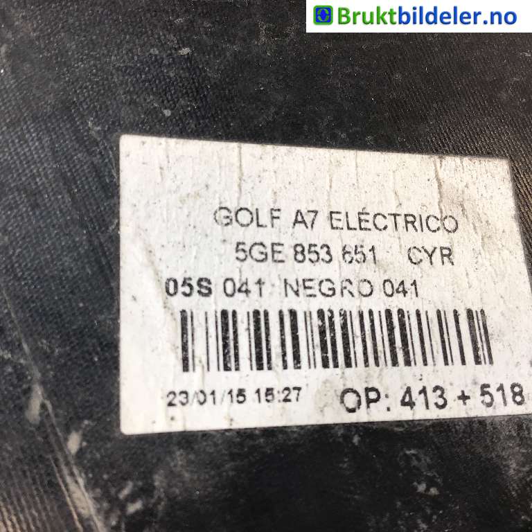 Grill til VW e-Golf 2014-2017 (Fase 1) (VOLKSWAGEN|5GE 853 651|)