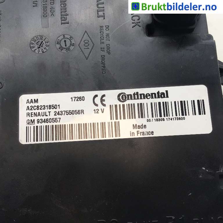 Styreenhet hengerfeste til Opel Vivaro B 2014-2019  (OPEL|93460557|A2C82318501|243755056R)