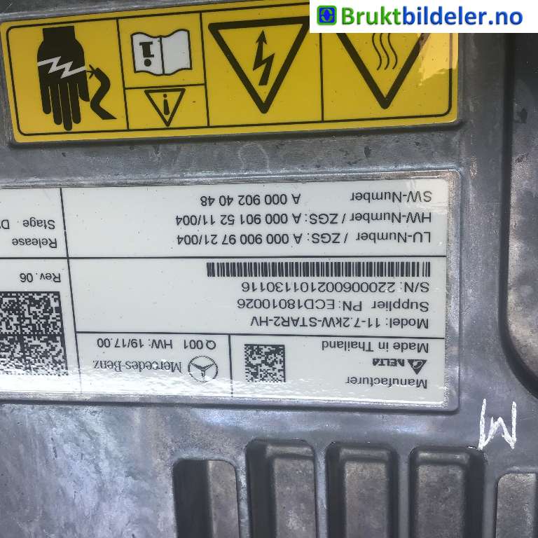 Inverter hybrid til Mercedes EQC 2019-->>  (MERCEDES|A 000 900 97 21|)