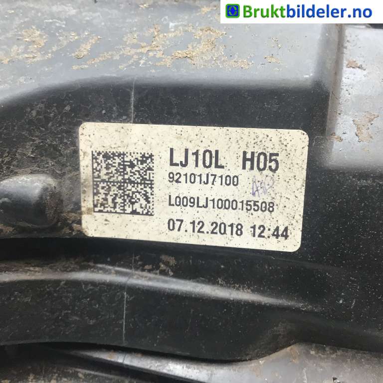 Frontlykt venstre halogen til Kia Cee